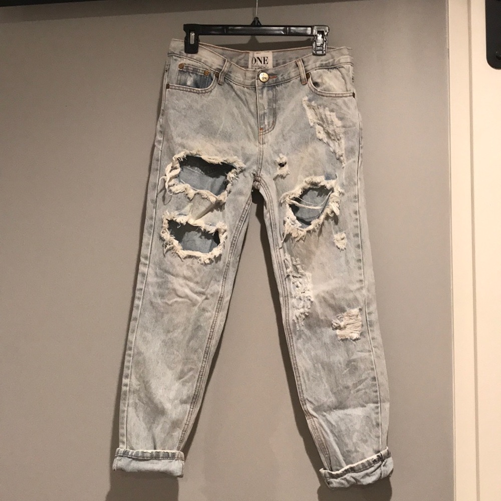 one teaspoon ripped skinny jeans. Relaxed fit
